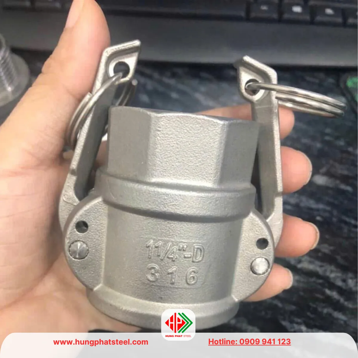 Khớp nôi nhanh inox kiểu D (camlock type D)