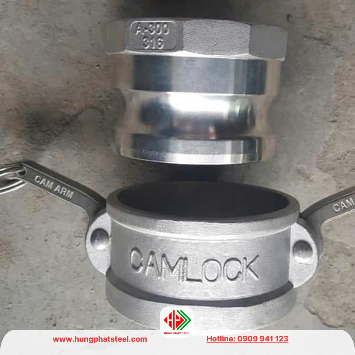 Khớp nối nhanh inox loại A (camlock type A)