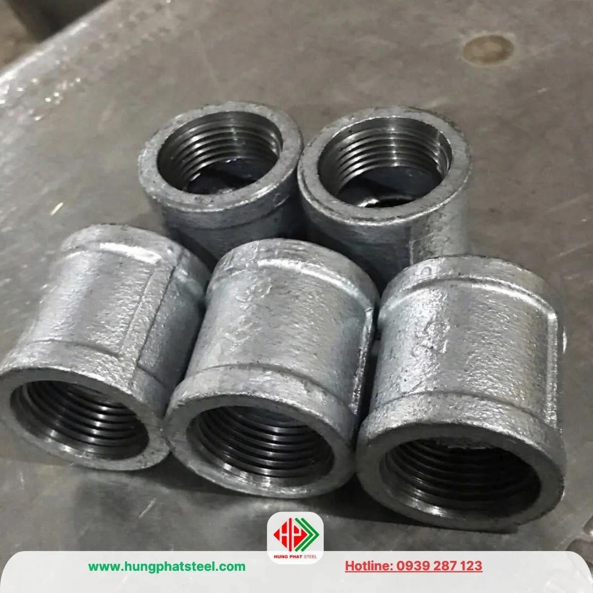 Măng sông ren mạ kẽm DN25 (D34)