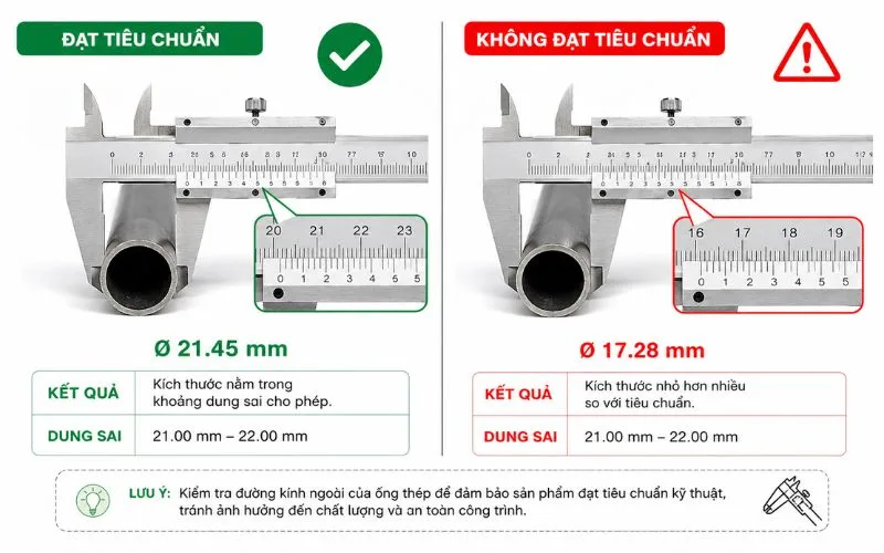 Sai số trong dung sai vs thiếu ly