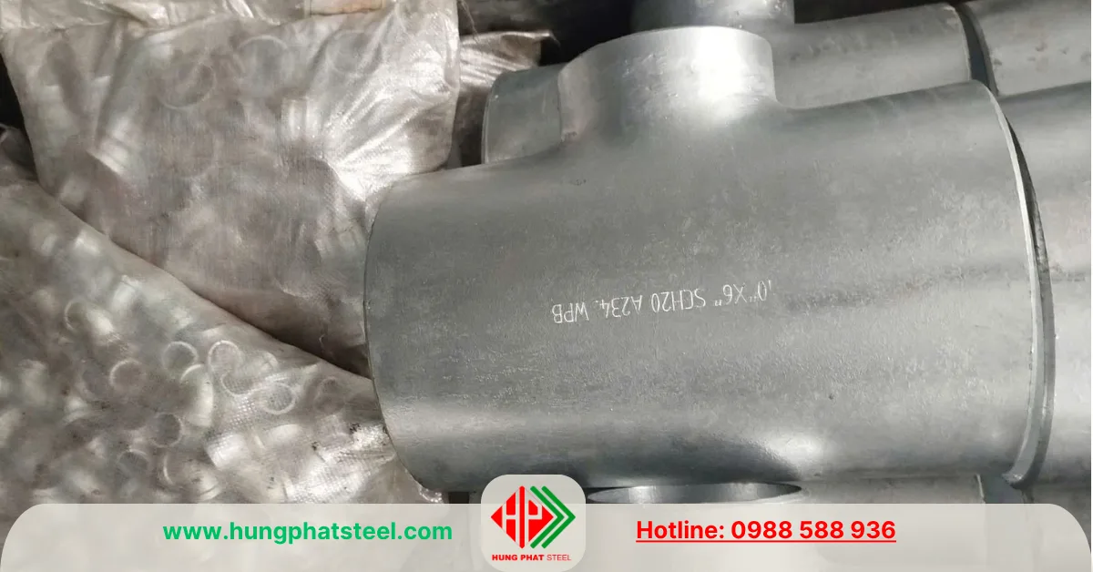 Tê giảm hàn mạ kẽm DN300-150