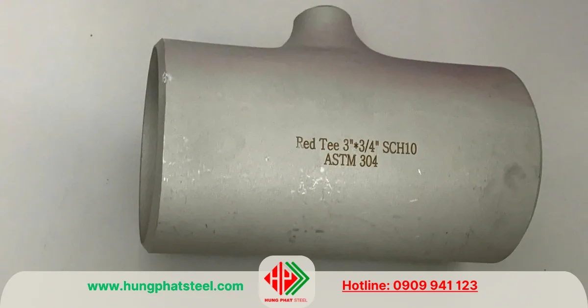 Tê giảm inox SCH10 (tê thu)