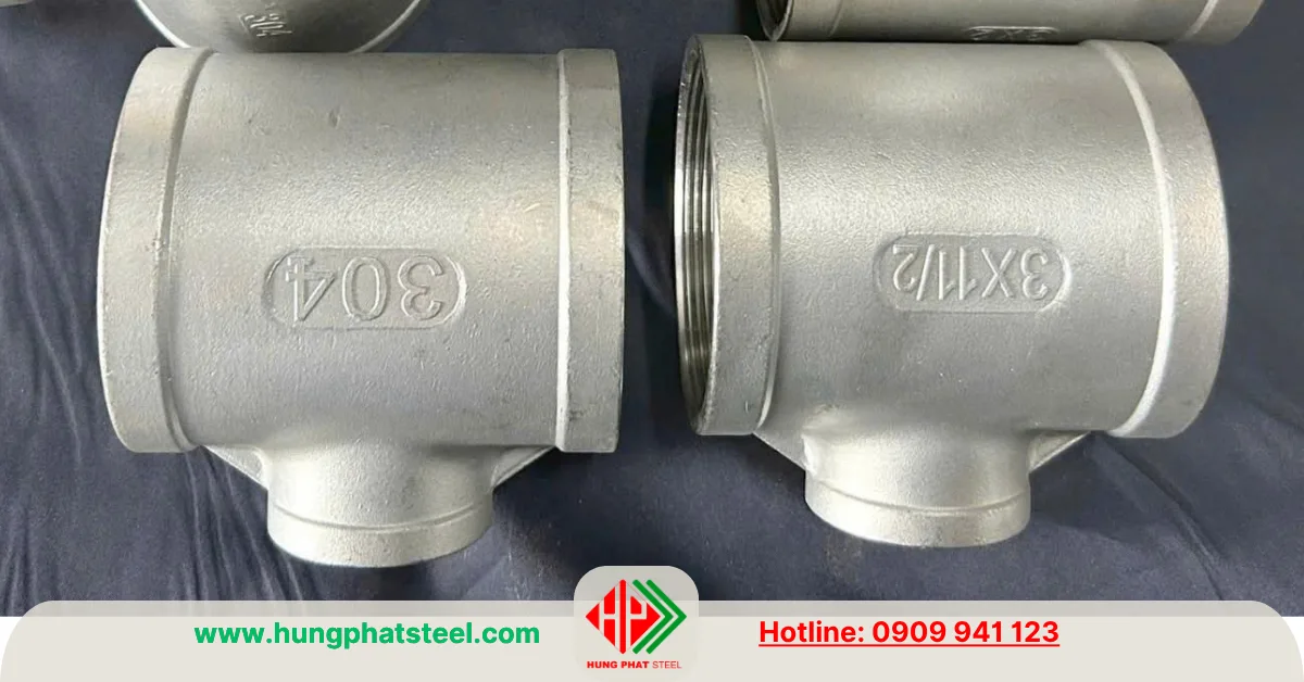Tê giảm ren inox (tê thu ren)