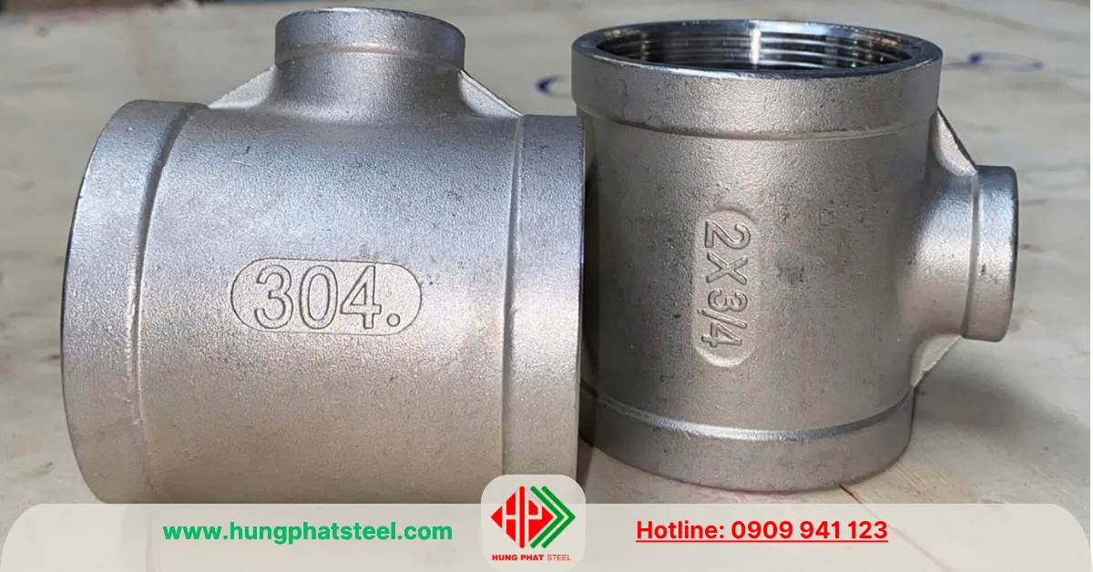Tê giảm ren inox (tê thu ren)