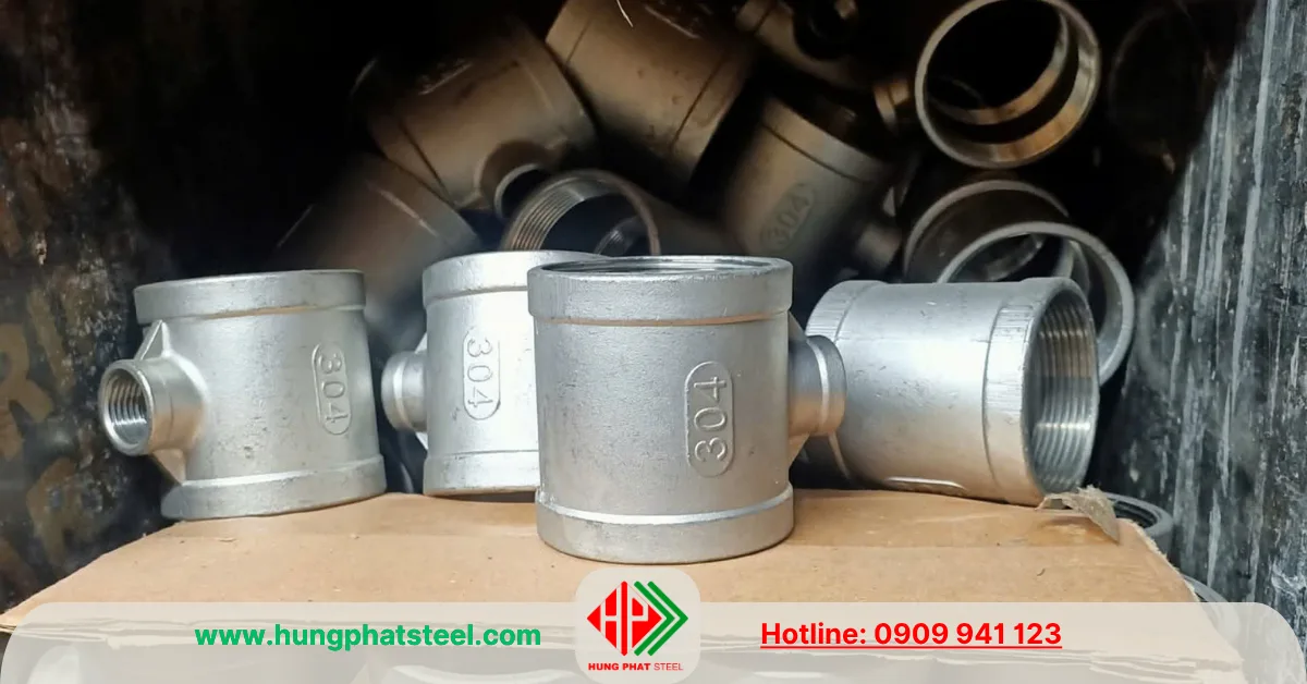 Tê giảm ren inox (tê thu ren)