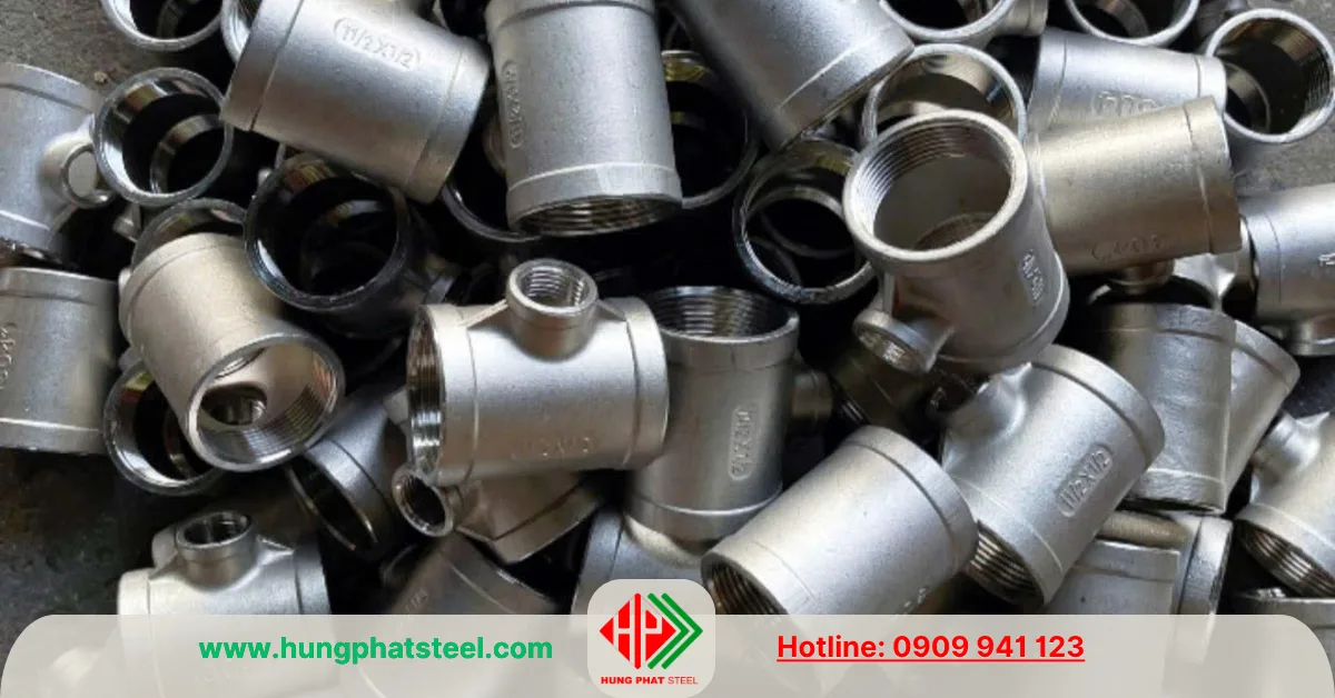 Tê giảm ren inox (tê thu ren)