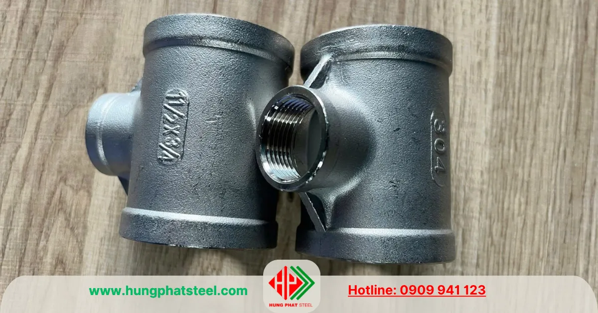 Tê giảm ren inox (tê thu ren)