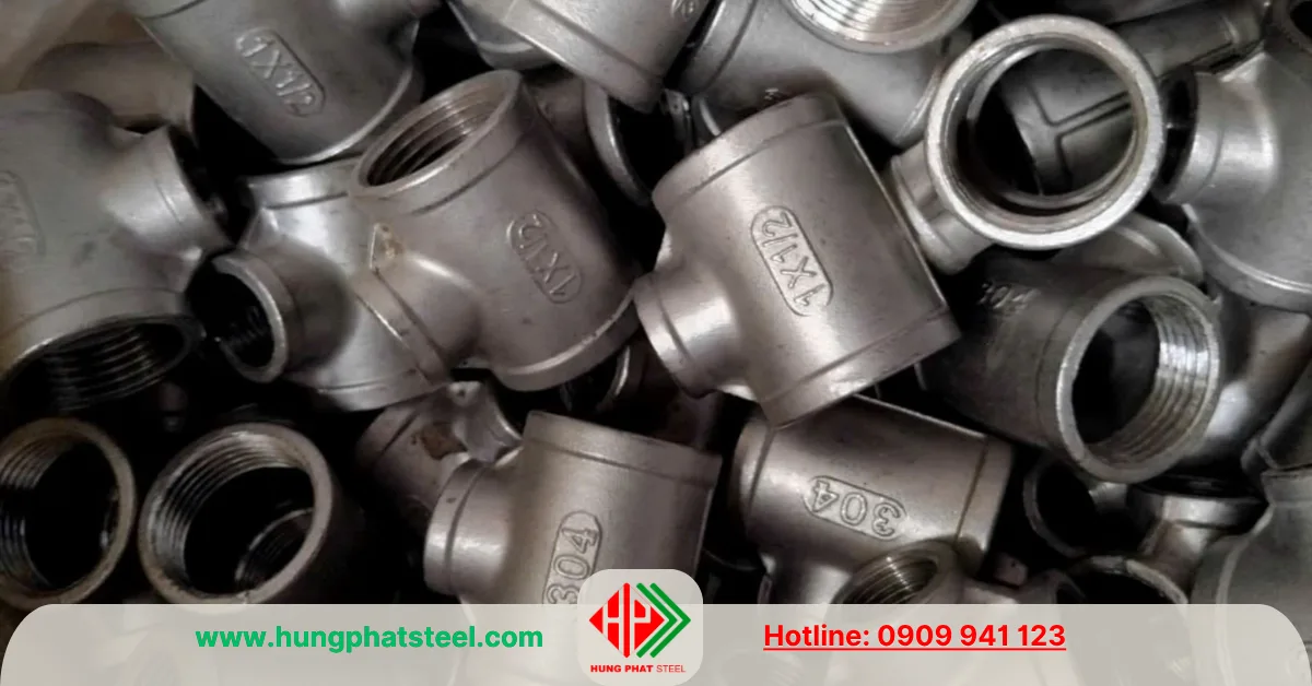 Tê giảm ren inox (tê thu ren)