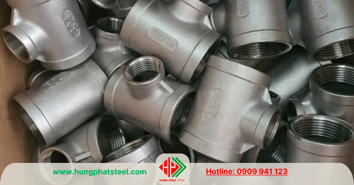 Tê giảm ren inox (tê thu ren)
