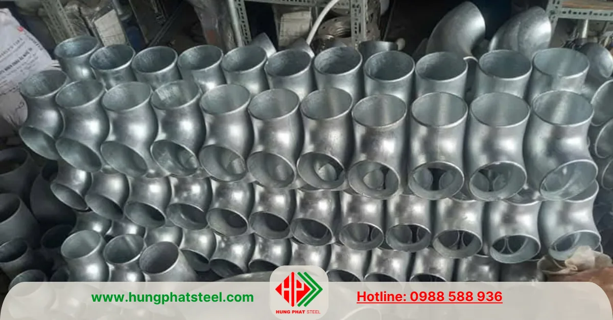 Tê hàn DN100 mạ kẽm (Phi 114)