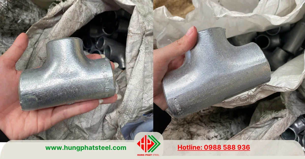 Tê hàn DN50 mạ kẽm (phi 60)
