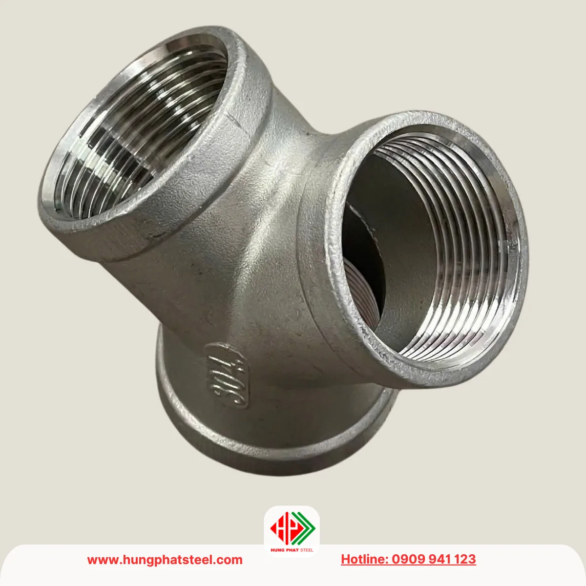 Tê ren chữ Y INOX