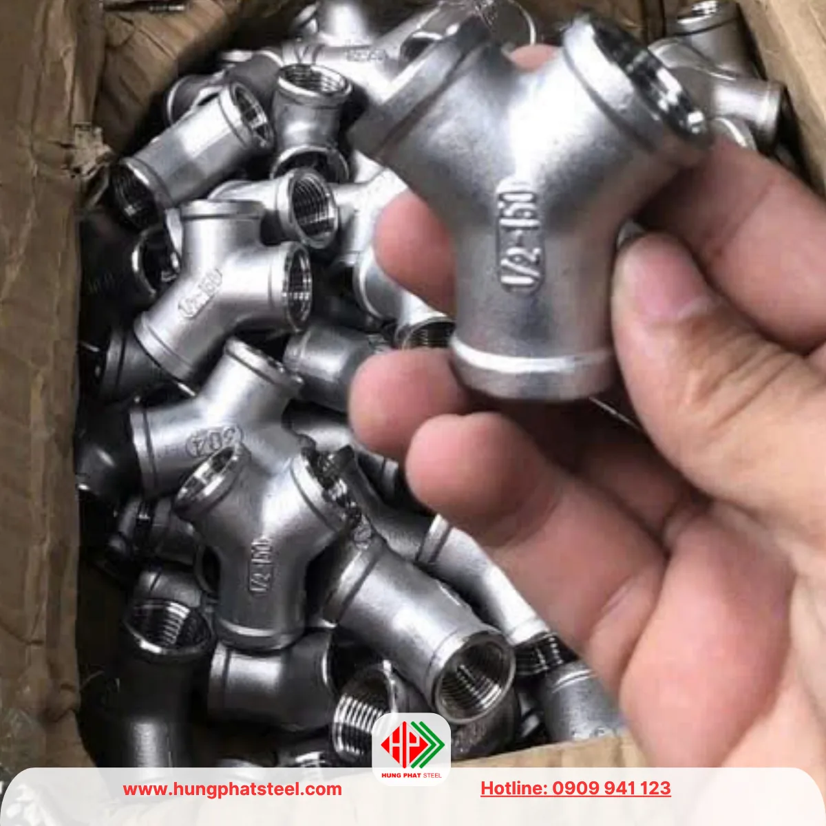 Tê ren chữ Y INOX
