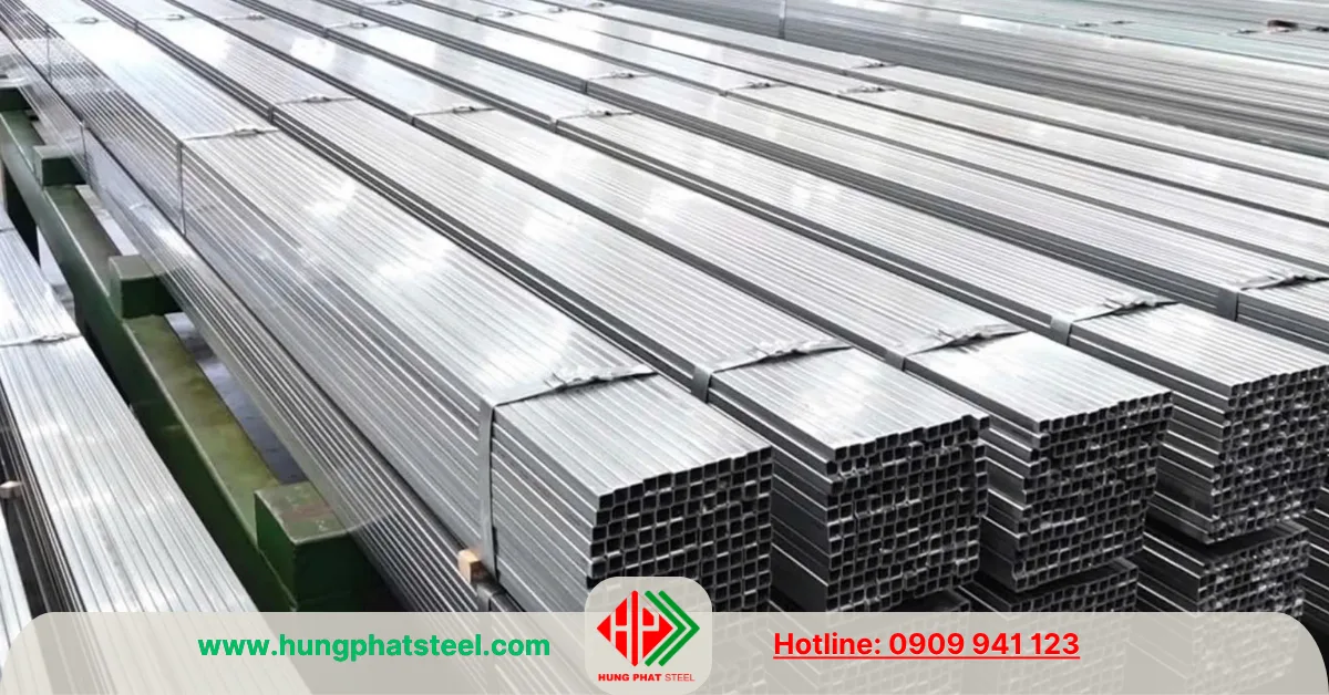 Thép hộp Hòa Phát 16x16 mạ kẽm