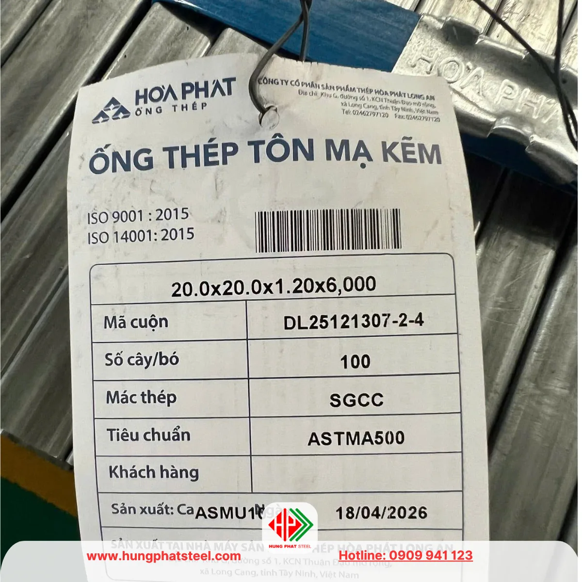 Thép hộp Hòa Phát 20x20