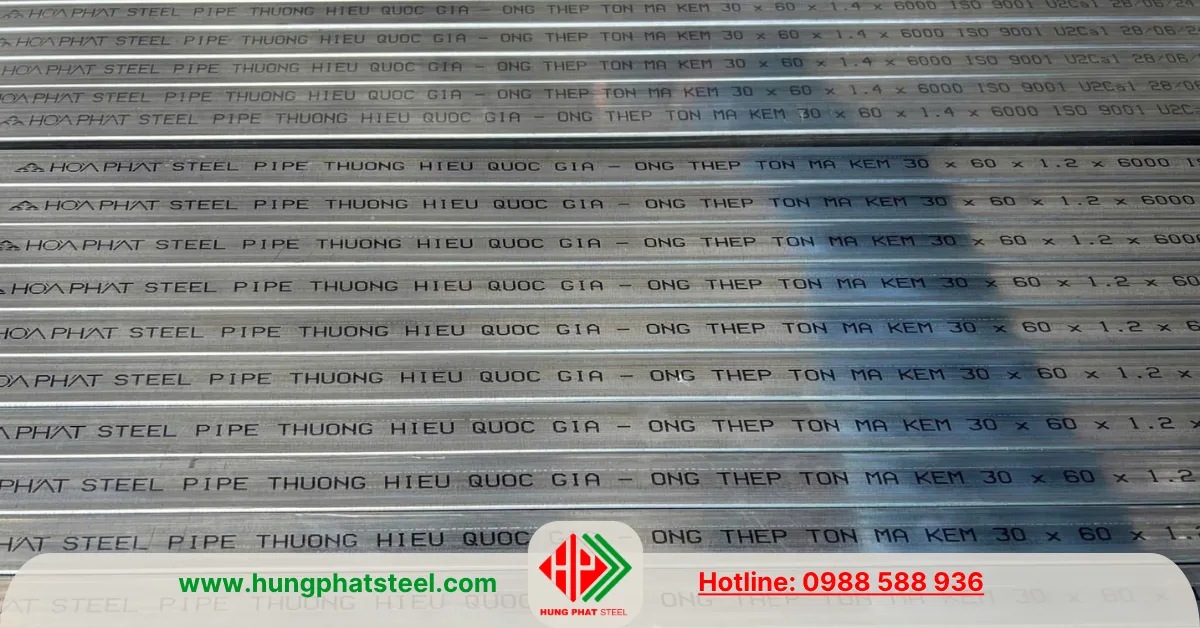Thép hộp Hòa Phát 30x60