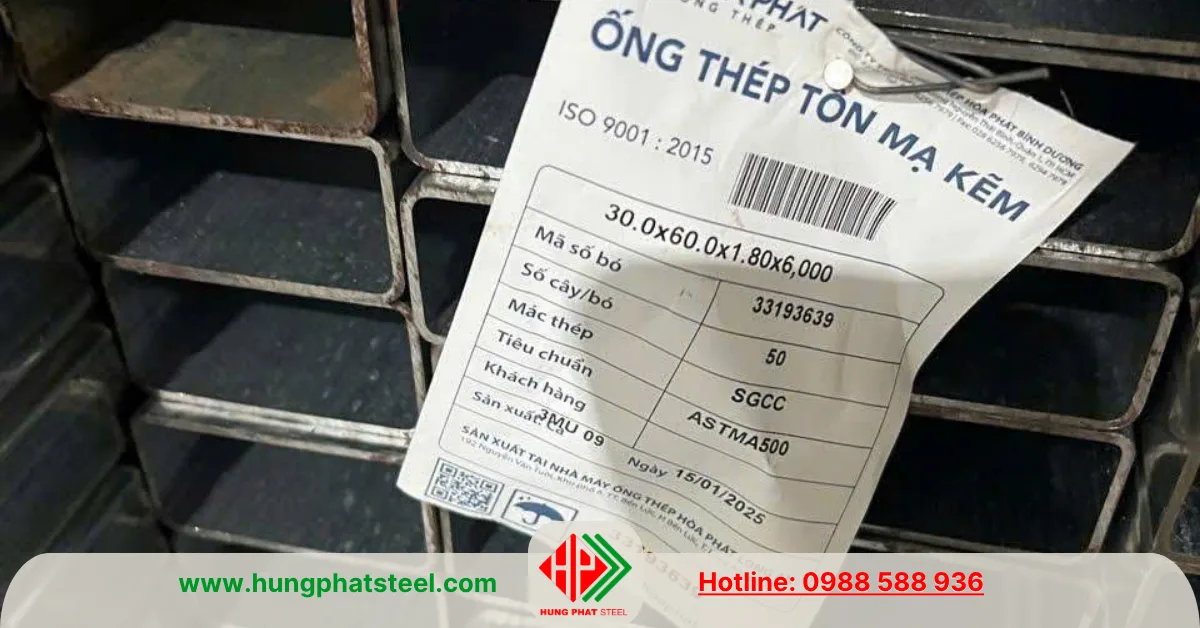 Thép hộp Hòa Phát 30x60