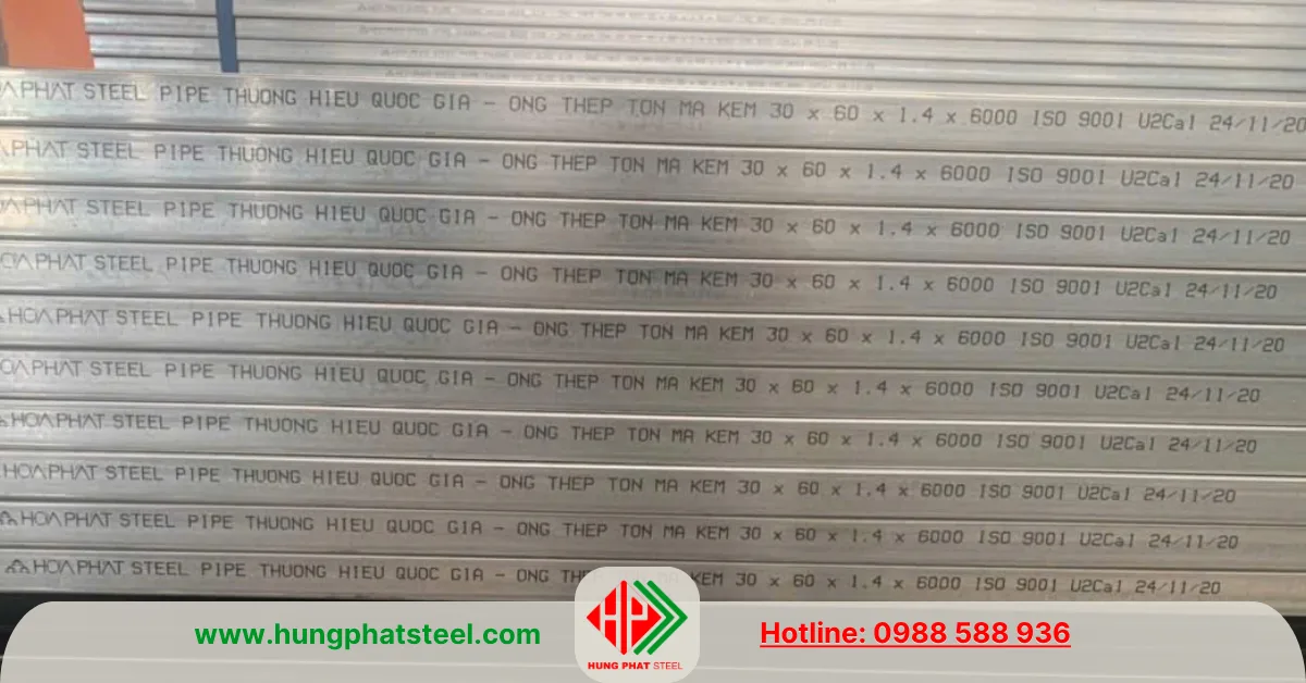 Thép hộp Hòa Phát 30x60