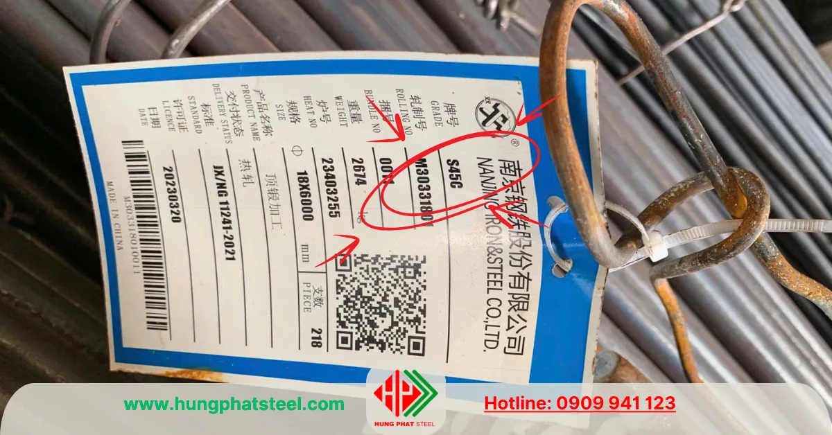 Thép tròn đặc S45C (Láp C45)