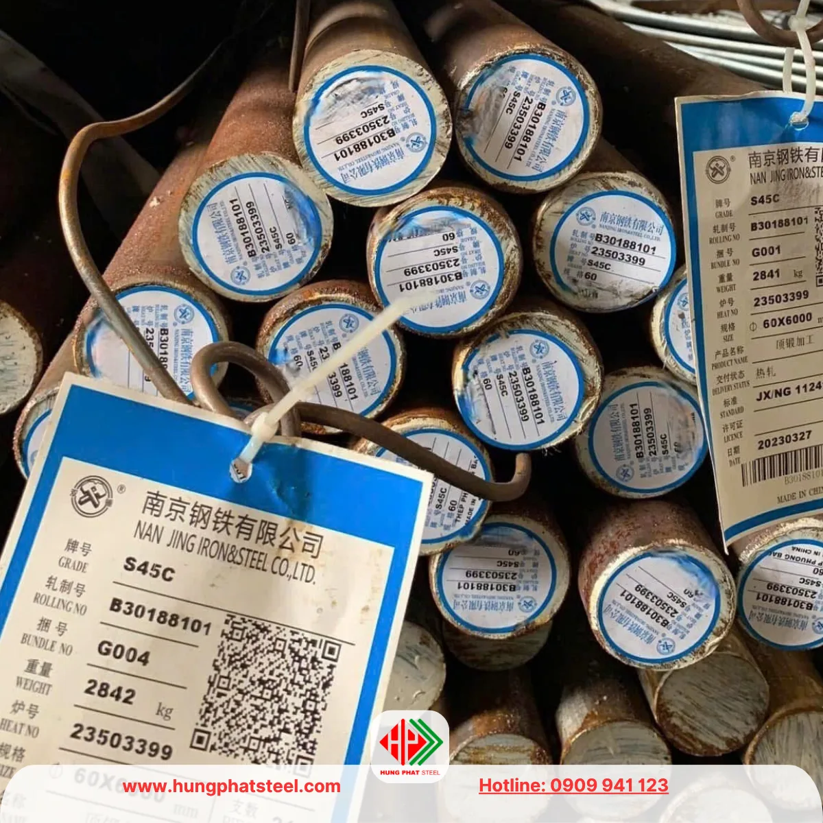 Thép tròn đặc S45C (Láp C45)
