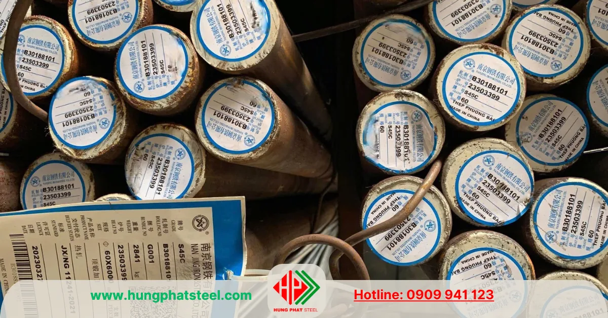 Thép tròn đặc S45C (Láp C45)