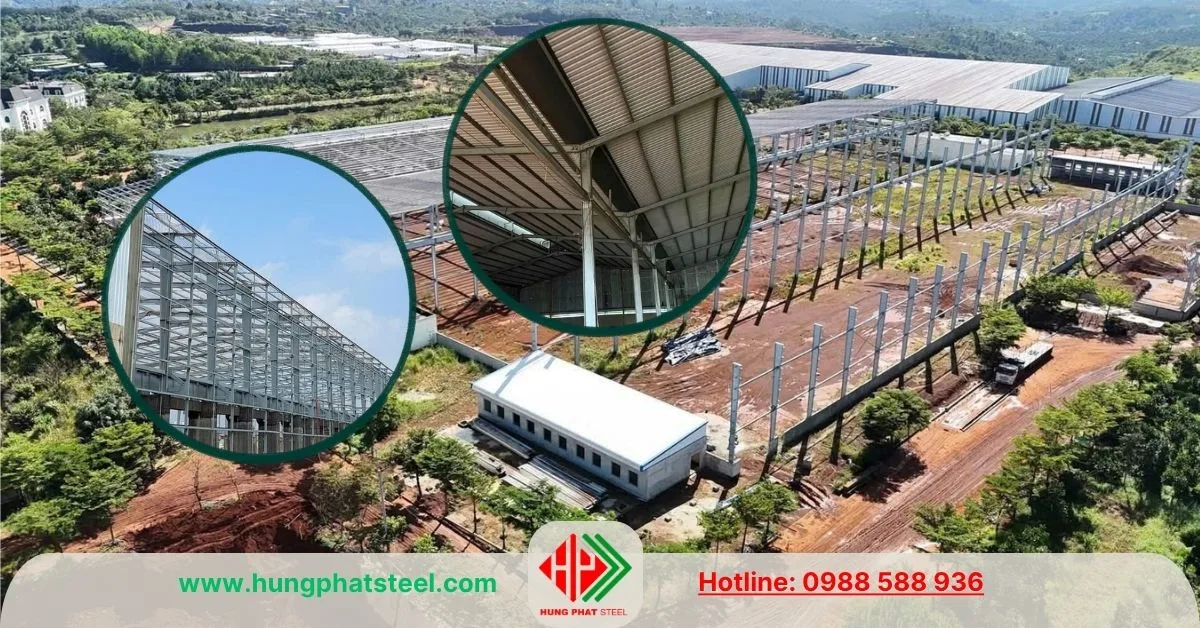 Cấu tạo của khung thép làm mái tôn