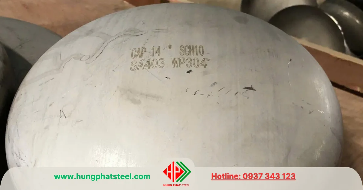 Chén hàn INOX DN350 (D355)