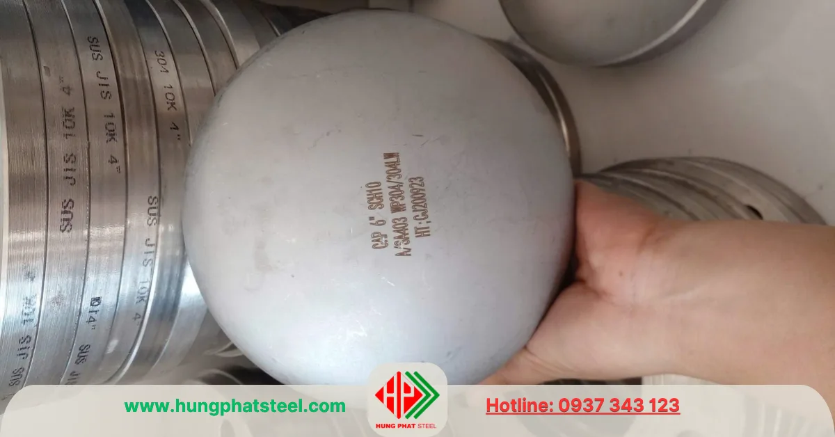 Chén hàn inox DN150 (D168)