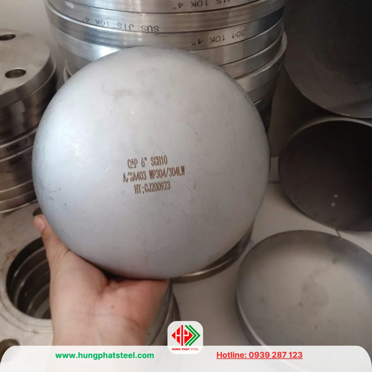 Chén hàn inox DN150 (D168)