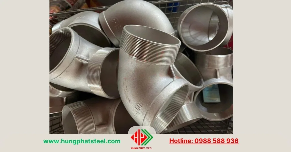 Co điếu ren inox DN100 (D114)