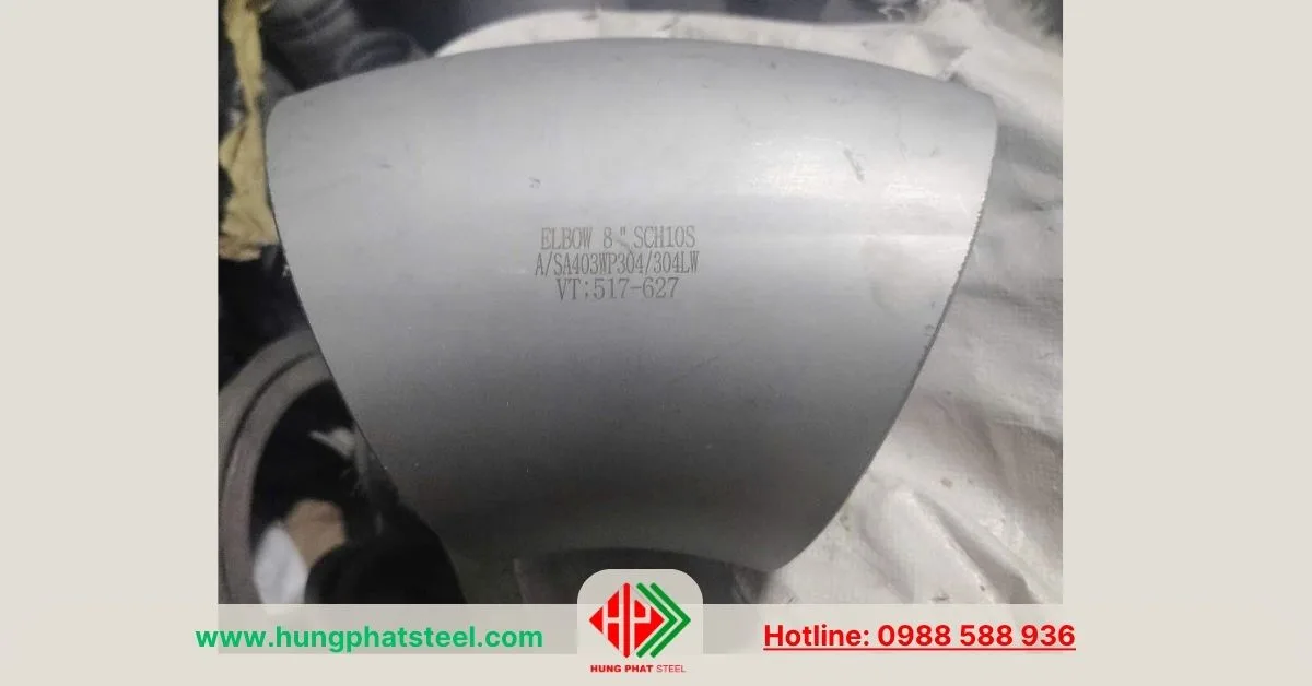 Co hàn INOX DN200 45 độ