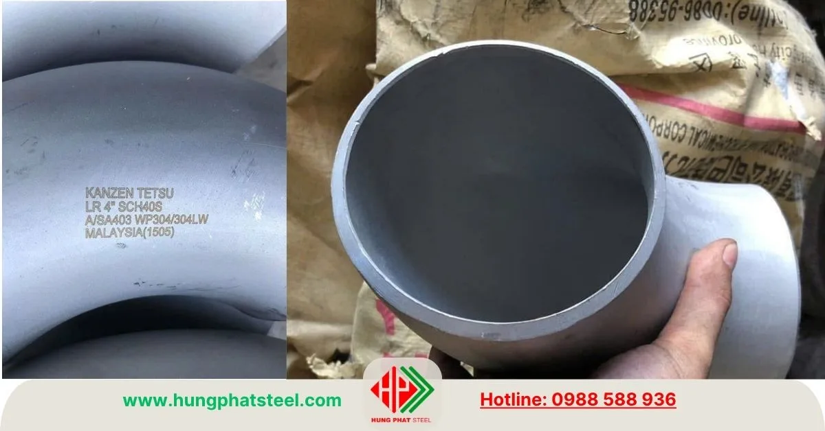 Co hàn inox DN100 (D114) SCH40