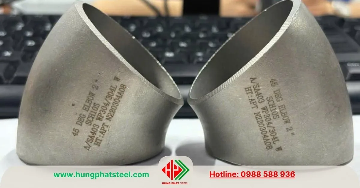 Co hàn inox DN50 45 độ