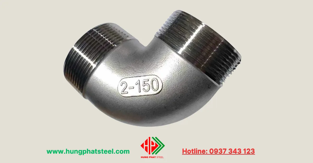 Co inox 2 đầu ren ngoài DN50