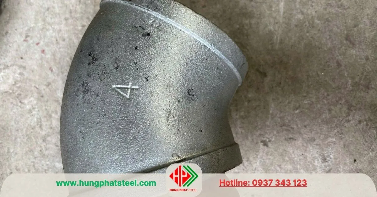 Co lơi ren mạ kẽm DN100