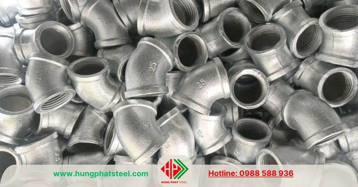 Co lơi ren mạ kẽm DN25 (45 độ)