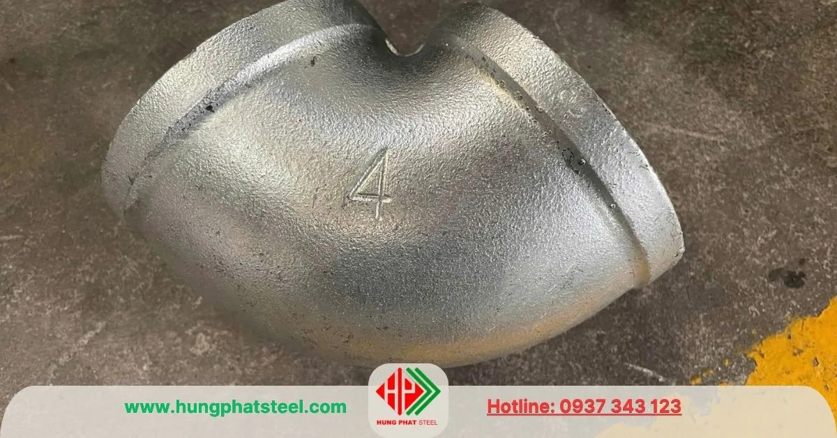 Co ren mạ kẽm DN100 (D114, 4inch)