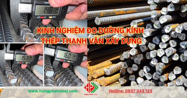 Đo đường kính thép thanh vằn xây dựng