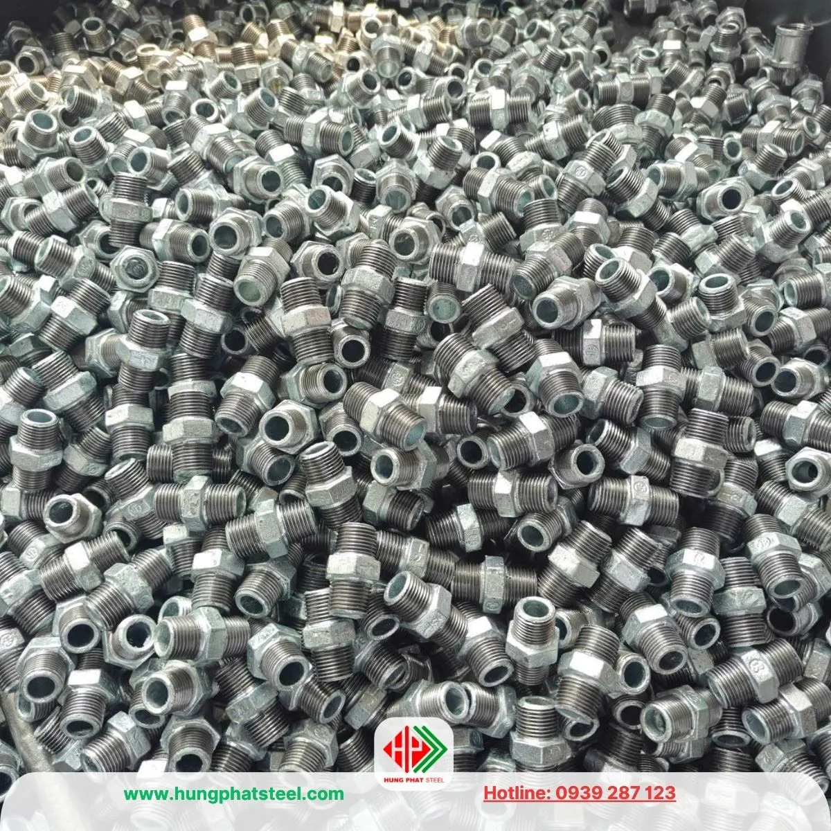 Kép Ren DN15 (2 đầu ren mạ kẽm D21)