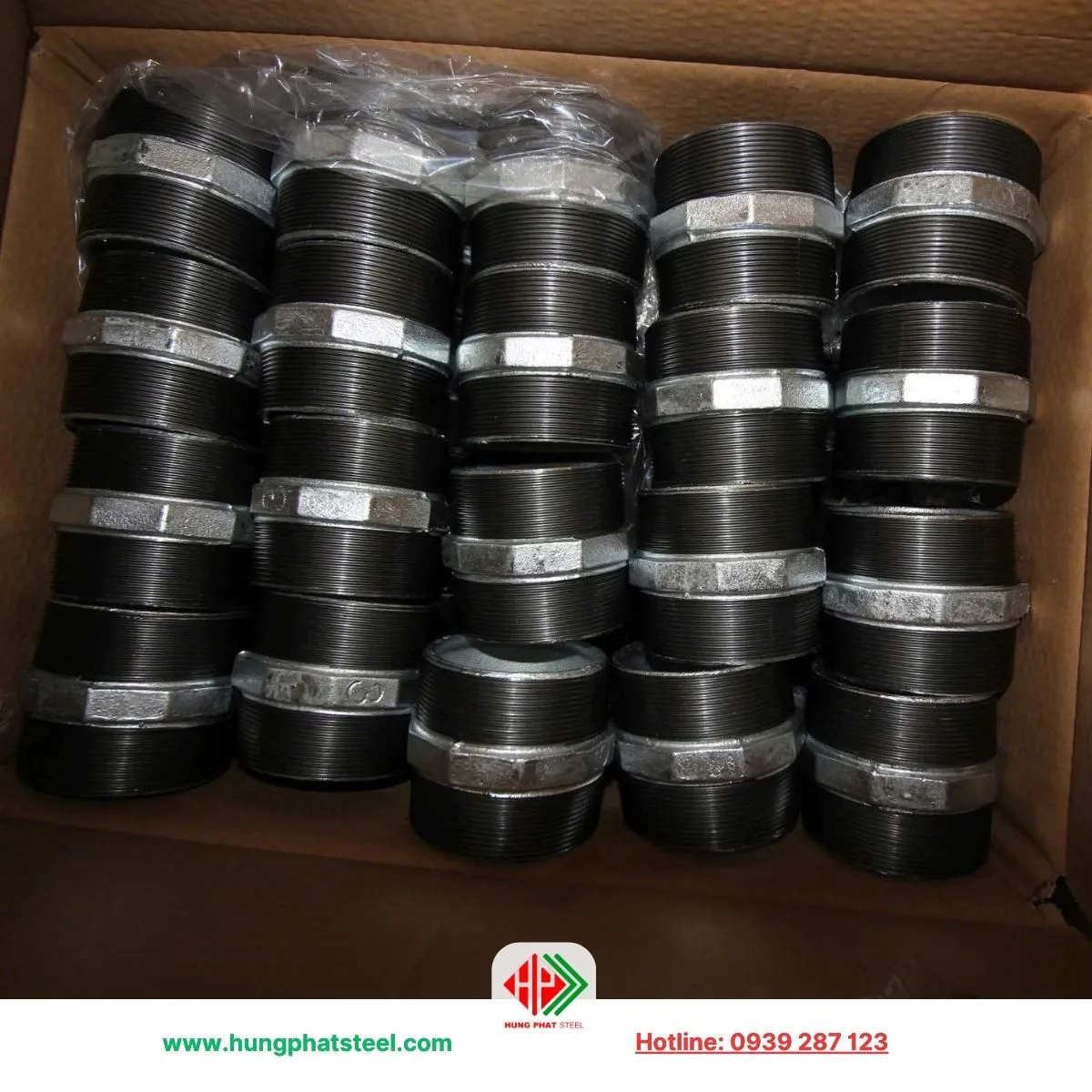 Kép Ren DN80 (2 đầu ren mạ kẽm D90)