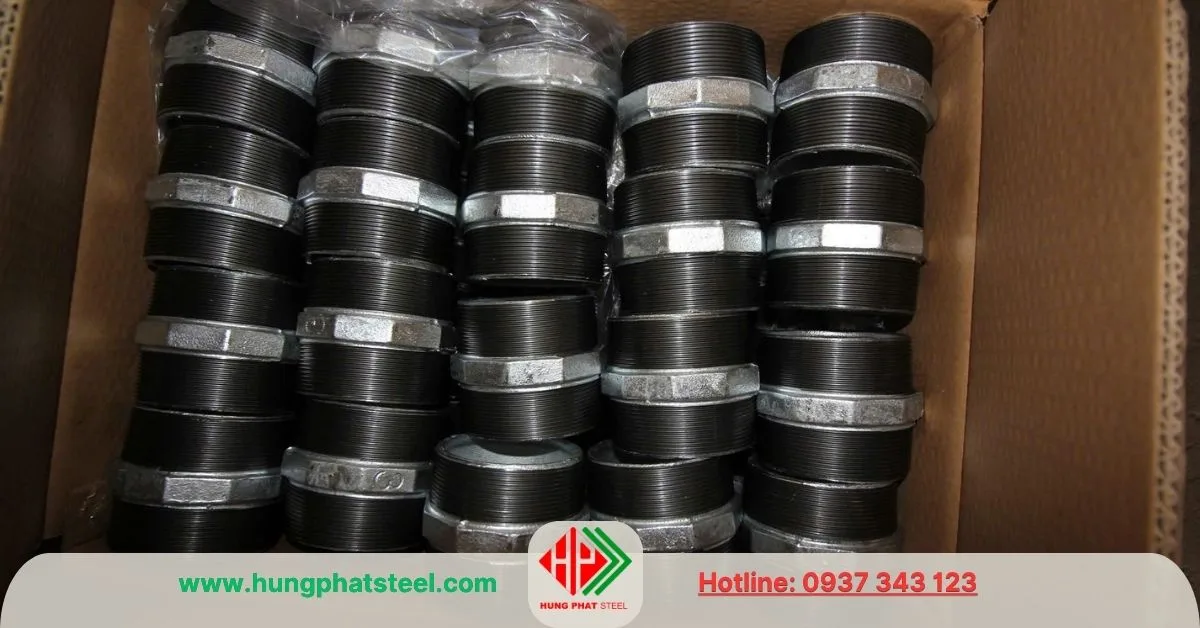 Kép Ren DN80 (2 đầu ren mạ kẽm D90)