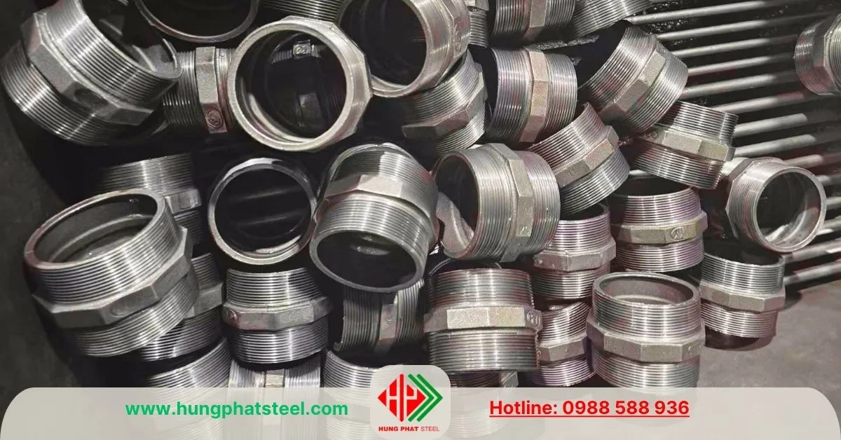Kép Ren DN80 (2 đầu ren mạ kẽm D90)