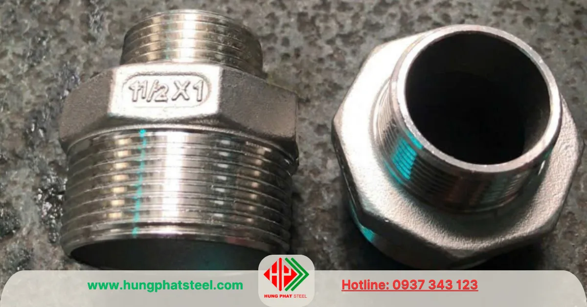 Kép giảm ren inox DN40