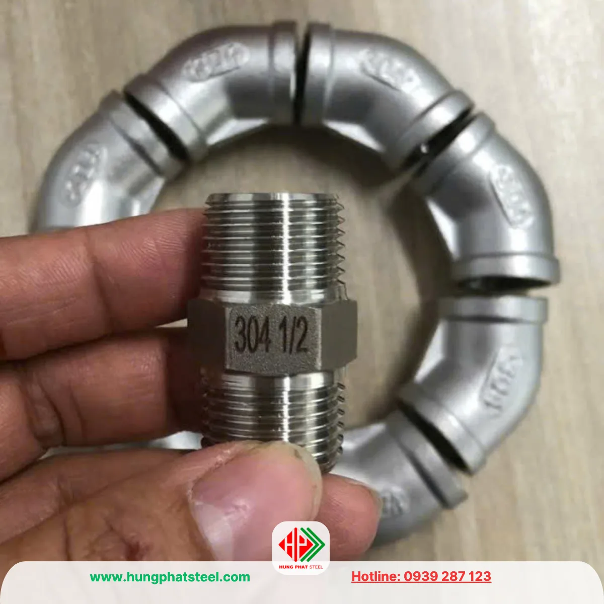 Kép ren inox DN15 (D21)