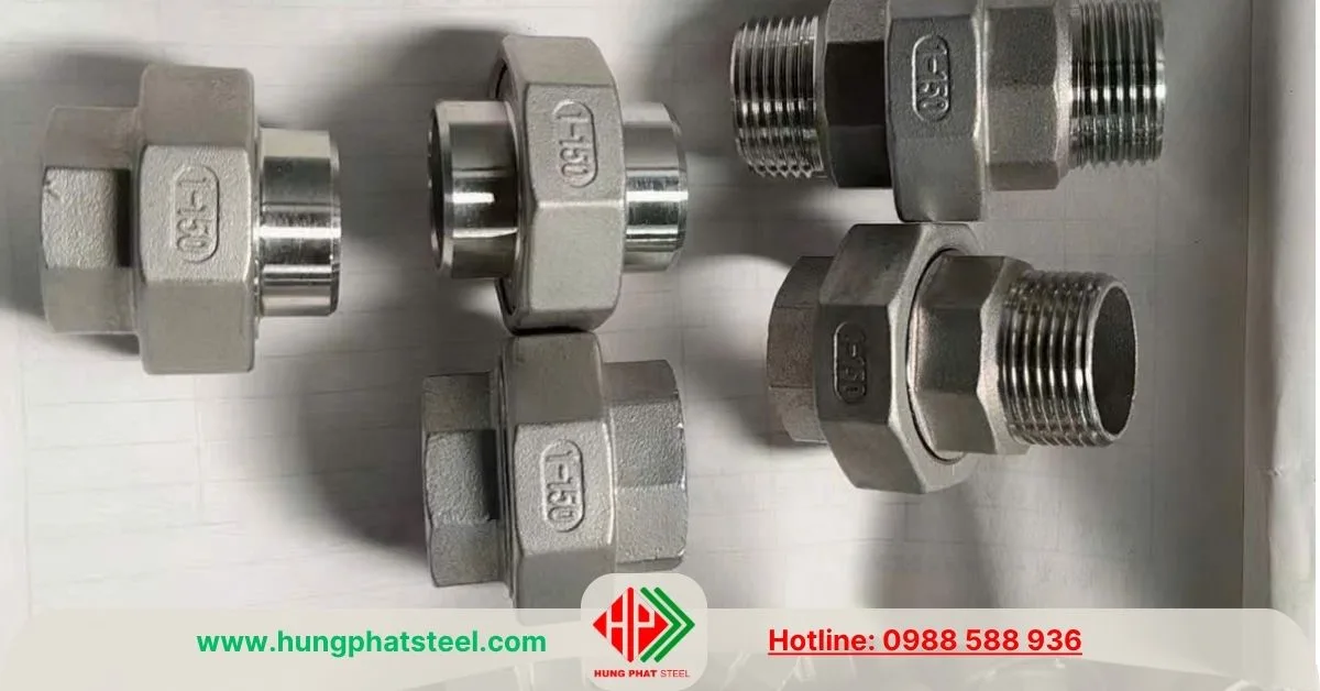 Kiểu dáng rắc co inox DN25 (D34)