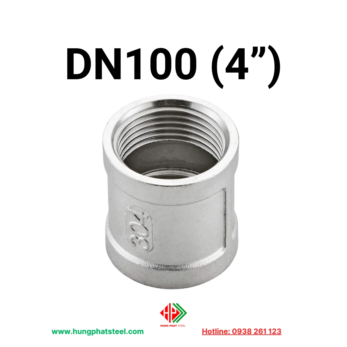 Măng Sông Ren INOX DN100 (D114)