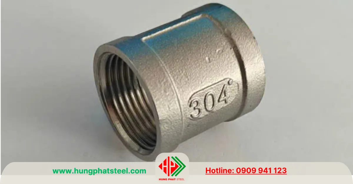 Măng sông ren INOX DN15 (D21)