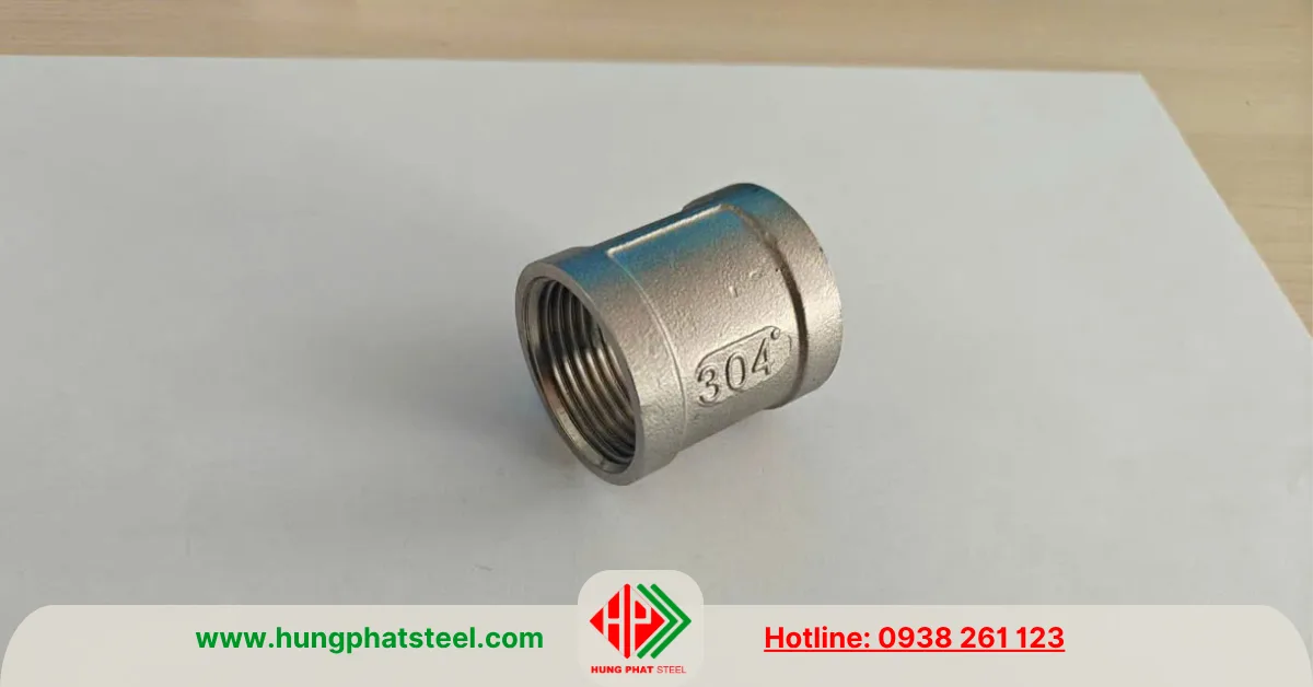 Măng sông ren INOX DN20 (D27)