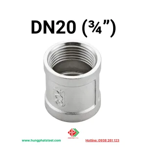 Măng sông ren INOX DN20 (D27)