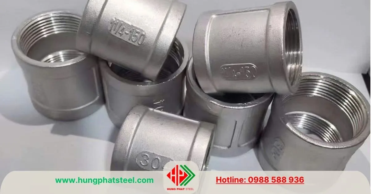 Măng sông ren INOX DN32 (D42)